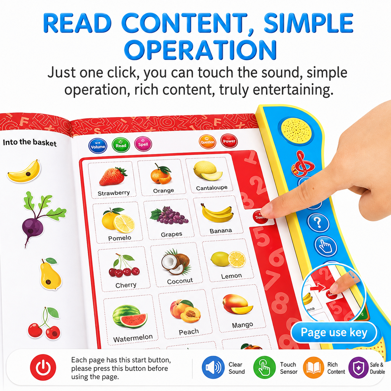 Kids Electronic Learning Book with Interactive Touch & Voice | ABC, Numbers, Math & Educational Study Toy